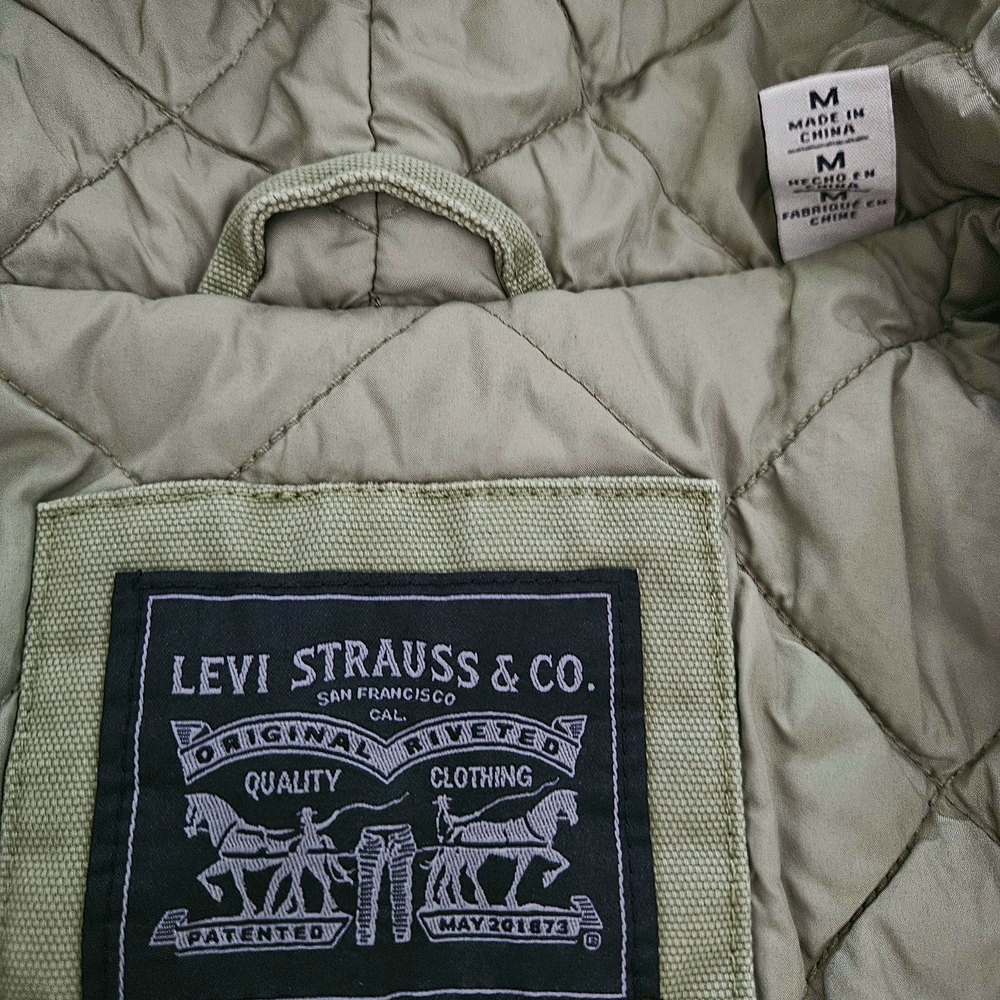 NWT Levi's Canvas Zip Green Jacket Size M Utility Streetwear Athleisure Casual - Picture 7 of 13
